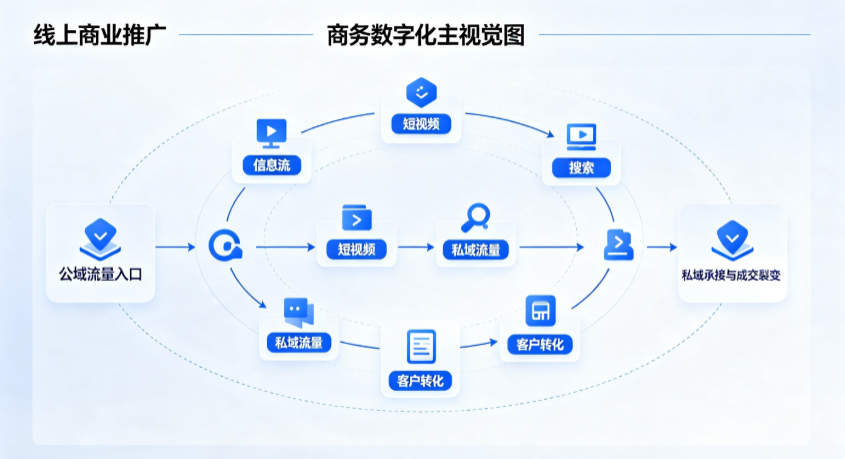 临江市线上商业推广怎么做？全域流量闭环搭建与低成本转化实战指南